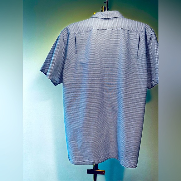 Cremieux short sleeve blue and white shirt xl - Picture 2 of 4